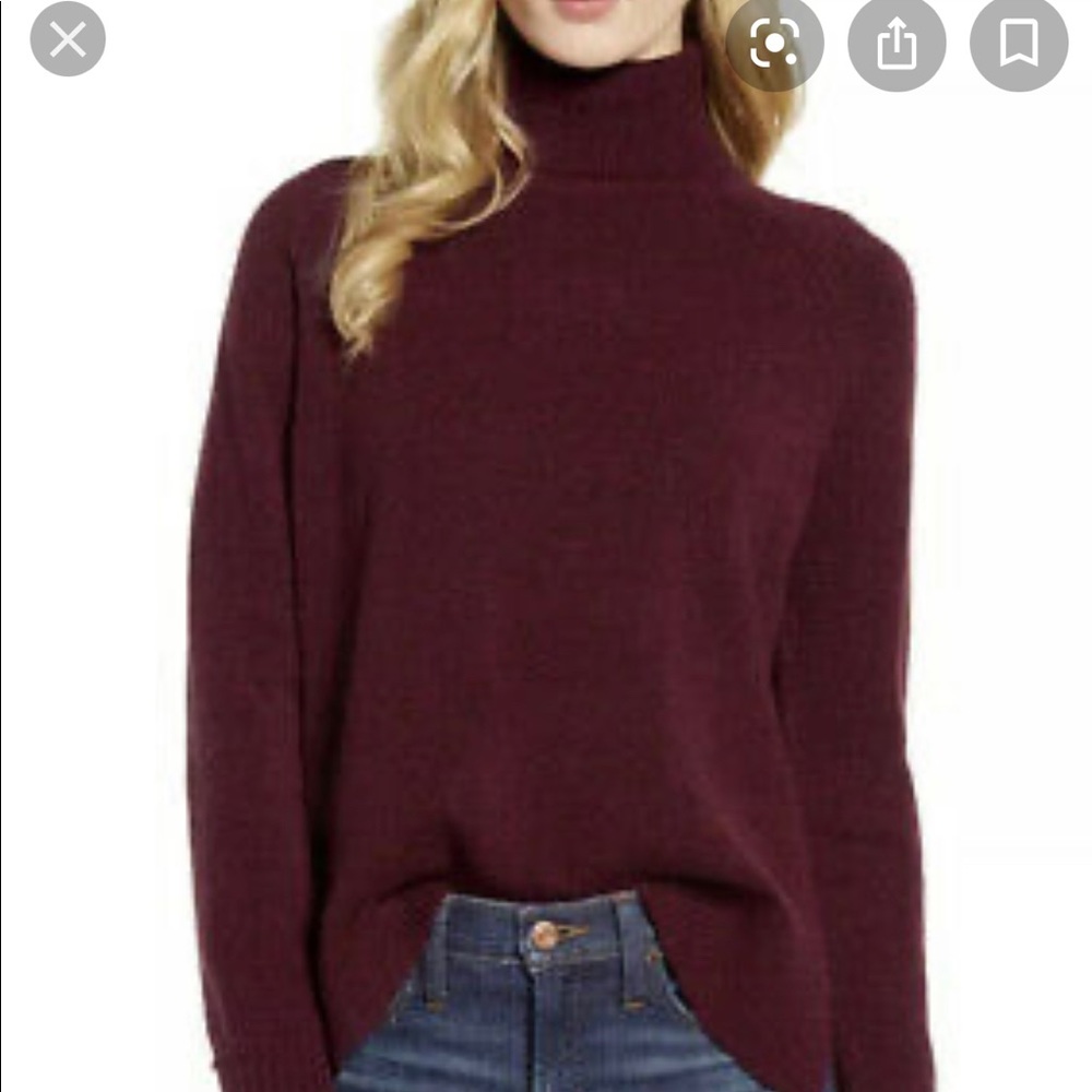 J. Crew Side Slit Turtleneck Sweater